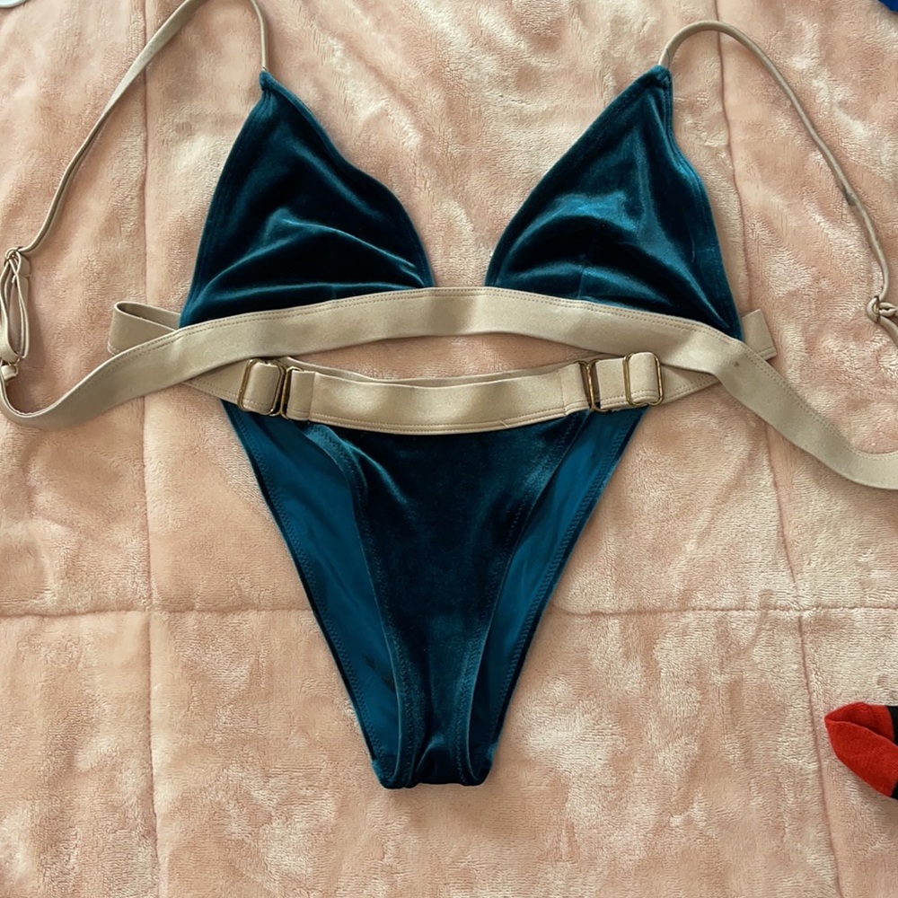 Cute blue bathing suit